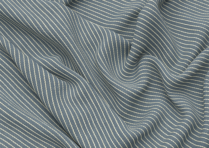 Montierre Stripe, Dusky Cornflower - Roman Blind - Image 4